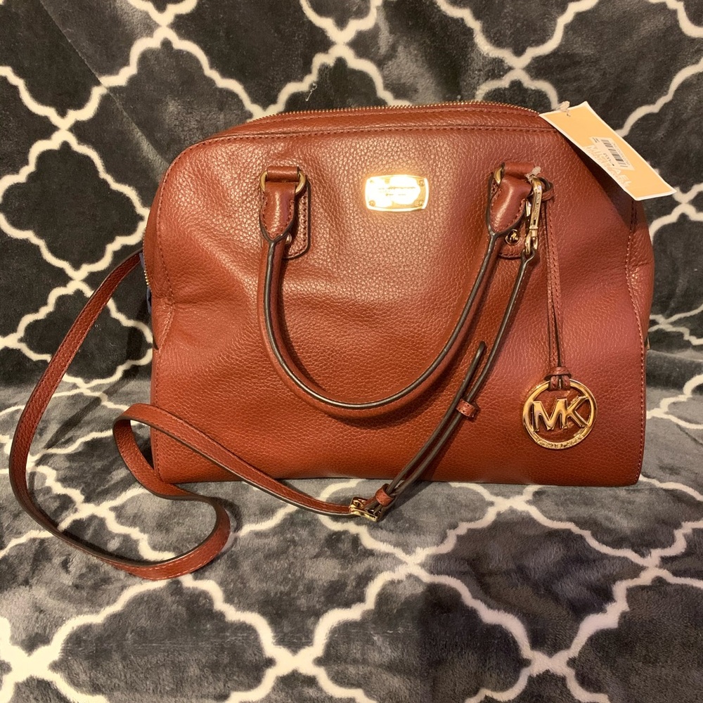 BNWT Michael Kors Sandrine Large Leather Satchel